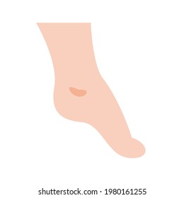 Footprint icon. Smelly feet The concept of keeping your feet healthy by washing your feet.