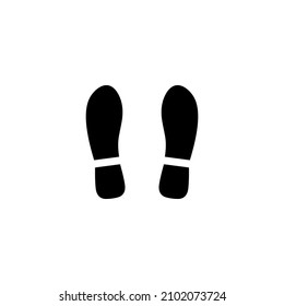 footprint icon symbol. foot print vector isolated on white background