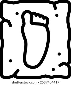 Fußabdruck-Symbol. Design mit dünnen linearen Stilen einzeln auf weißem Hintergrund
