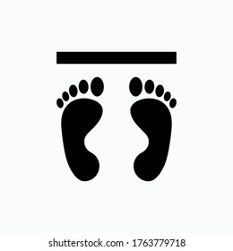 Footprint Icon. UI Symbol - Vector.