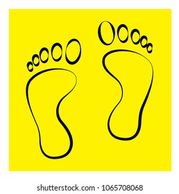 footprint icon vector
