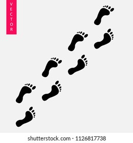 Footprint icon, vector