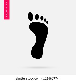 Footprint icon, vector