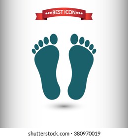 Footprint icon vector