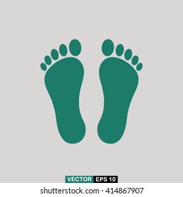 Footprint icon vector