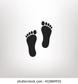 Footprint icon vector