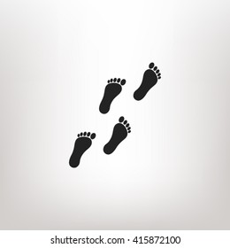 Footprint icon vector