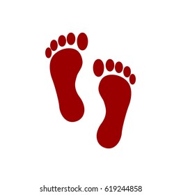 footprint icon vector