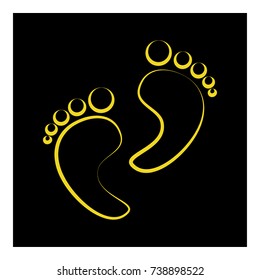 footprint icon vector