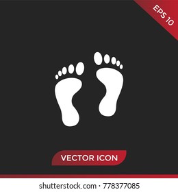 Footprint icon vector