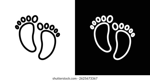Icono de huella colección de Vector. ilustración de signo de Vector