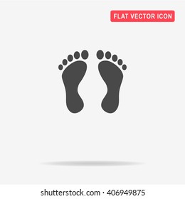 Footprint icon. Vector concept illustration for design.