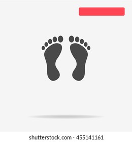 Footprint icon. Vector concept illustration for design.