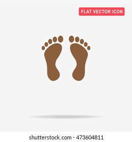 Footprint icon. Vector concept illustration for design.