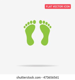 Footprint icon. Vector concept illustration for design.