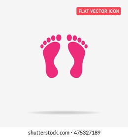 Footprint icon. Vector concept illustration for design.