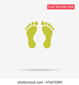 Footprint icon. Vector concept illustration for design.