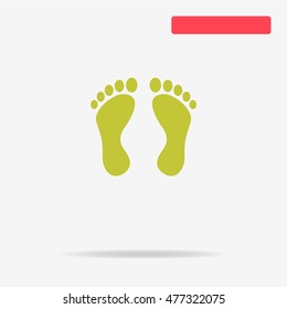 Footprint icon. Vector concept illustration for design.