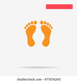 Footprint icon. Vector concept illustration for design.