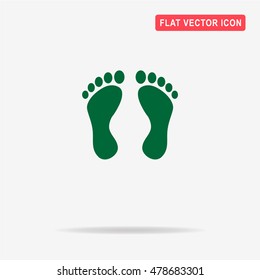 Footprint icon. Vector concept illustration for design.