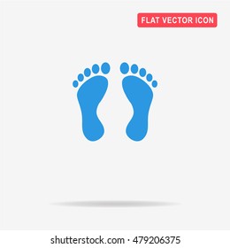 Footprint icon. Vector concept illustration for design.