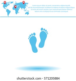 Footprint  icon. Vector design.