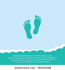 Footprint  icon Vector design.