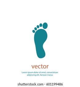 Footprint icon, vector design element