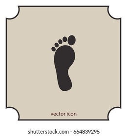 Footprint icon, vector design element