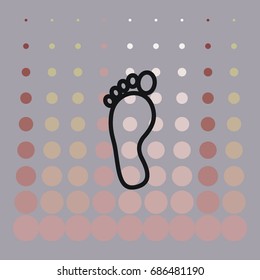 Footprint icon, vector design element