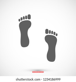footprint icon . Vector  Eps 10 