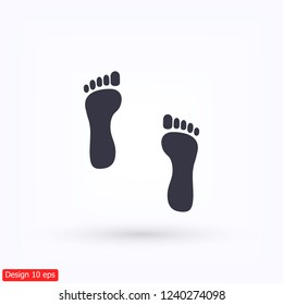 footprint icon . Vector  Eps 10 