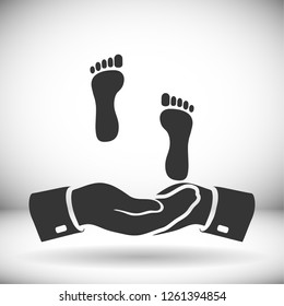 footprint icon . Vector  Eps 10 