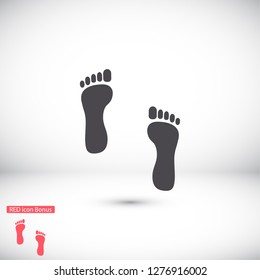 footprint icon . Vector  Eps 10 
