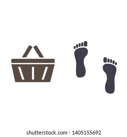 footprint icon . Vector  Eps 10 . Lorem Ipsum Flat Design 
