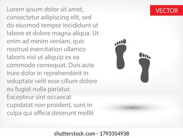 footprint icon Vector  Eps 10  Lorem Ipsum person