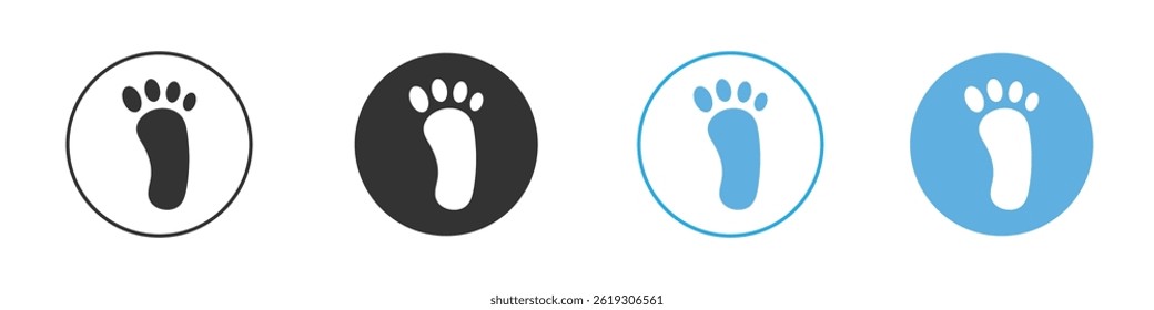 Footprint icon Vector Graphic set