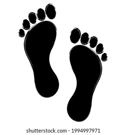 Footprint-Icon-Vektorgrafik. Menschliches Fußsymbol