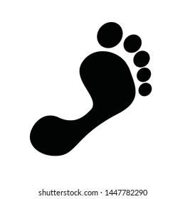 footprint icon vector. human footprints 