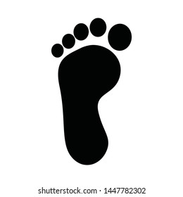 footprint icon vector. human footprints 