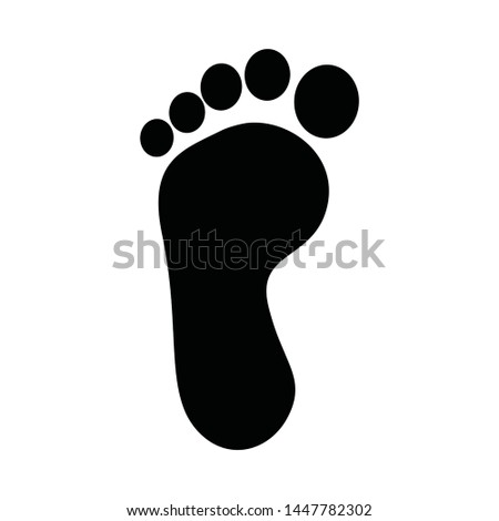 footprint icon vector. human footprints 