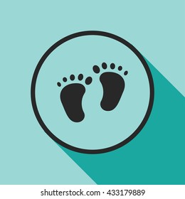 footprint icon. footprint vector illustration