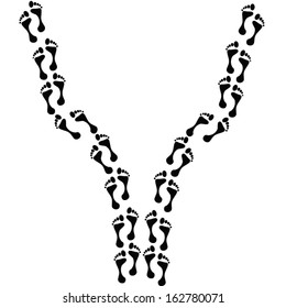 footprint icon. vector illustration. feet symbol