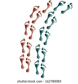 footprint icon. vector illustration. feet symbol
