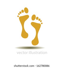 footprint icon. vector illustration. feet symbol