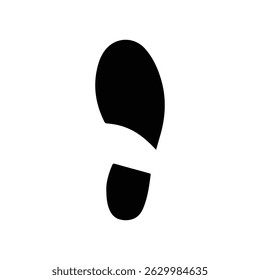 Footprint icon vector isolated on white background