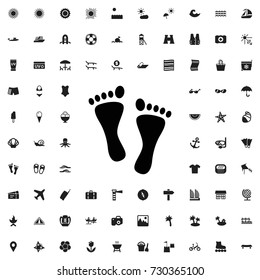 Footprint icon. vector isolated icon for web and mobile on white background.. set of filled summer icons.