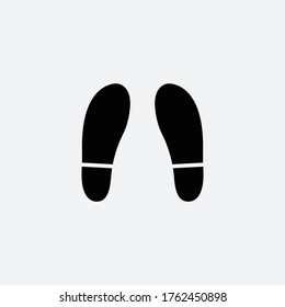 Footprint icon vector logo design template