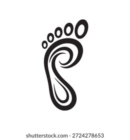 Footprint icon vector logo design template
