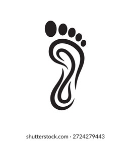 Footprint-Symbol, Vektorlogo-Designvorlage auf weißem Hintergrund